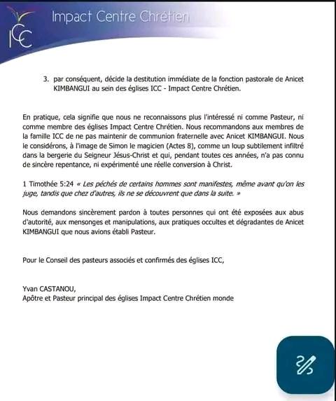 À ICC, un autre pasteur chassé pour occultisme et adultère